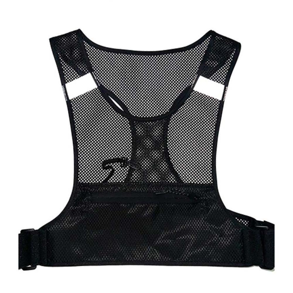 Lightweight Safety Reflective Vest High Visibility Night Running Bag Trail Running чёрный