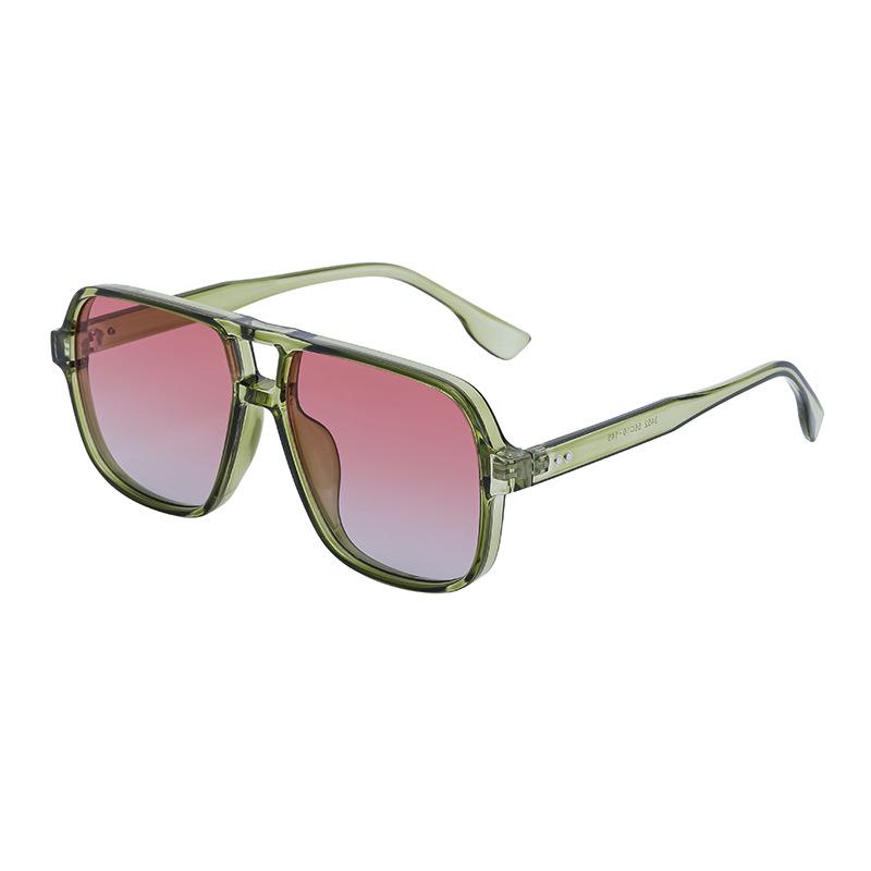 Ochelari de Soare Vintage cu Bară Dublă Bărbați Cadru Mare Ochelari de Soare pentru Condus Nuanțe pentru Bărbați