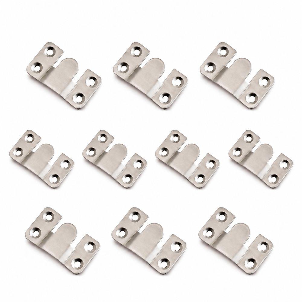 10pcs Rust Proof Hanging Brackets Interlocking Design Flush Mount Bracket Wall Fixing Bracket  Home
