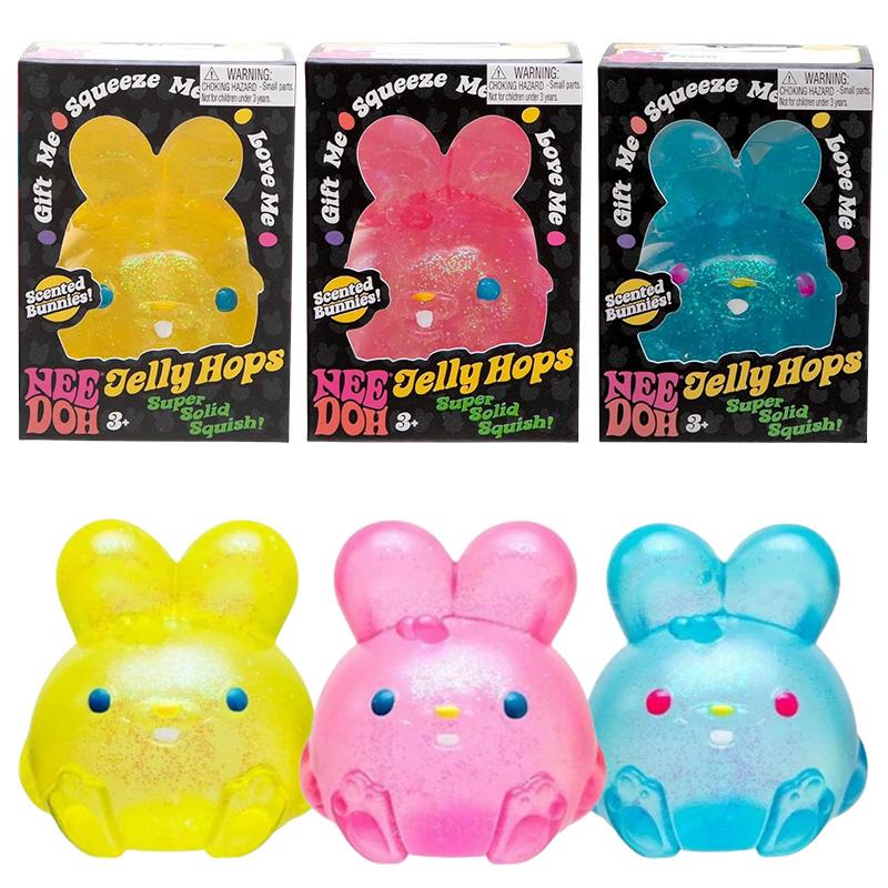 Colored Rabbit Decompression Ball Squishytoy Slow Rebound Stress Relief Ball Fidget Toy Jelly Squeeze Fun Kids Adult Easter Gift