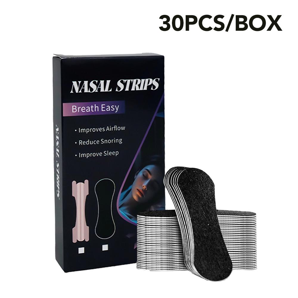 

Nasal Strips for Snoring Nasal Patch Correction Physical Expansion Breathable Nasal Patch Better Sleep Anti-Snoring Nasal Strip Black