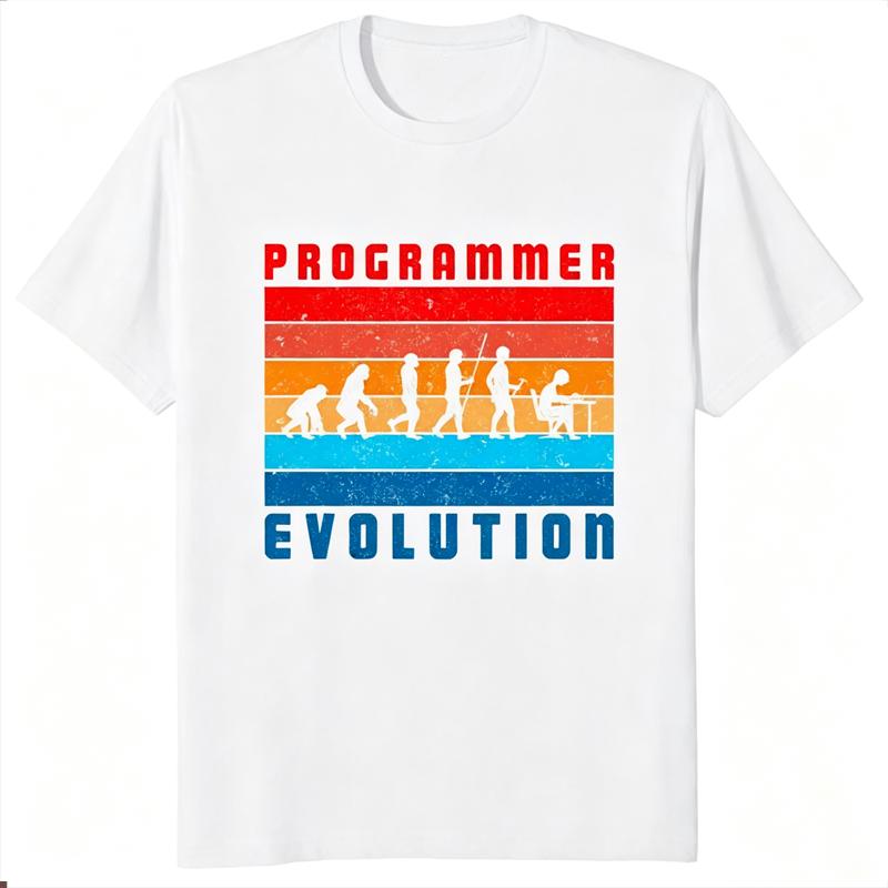 Eat Code Sleep Grafik T-Shirt Informatik Python Programmierer Evolution Cloud Programmierung T-Shirt Lässige Herrenbekleidung