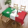 Red White Blue Stripes Italy Flag Rectangle Tablecloth for Table Decor Reusable Kitchen Dining Tablecloth Patriotic Party Decor