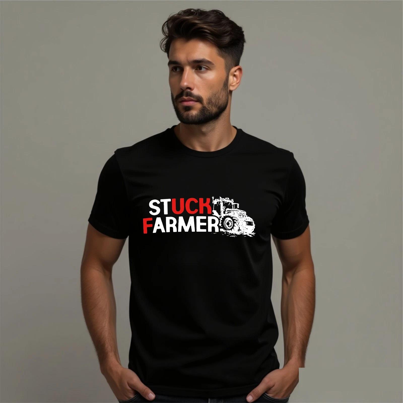 

Stuck Farmer T-Shirt, Union Jack British Anti Labour Party Starmer Protest Tops S