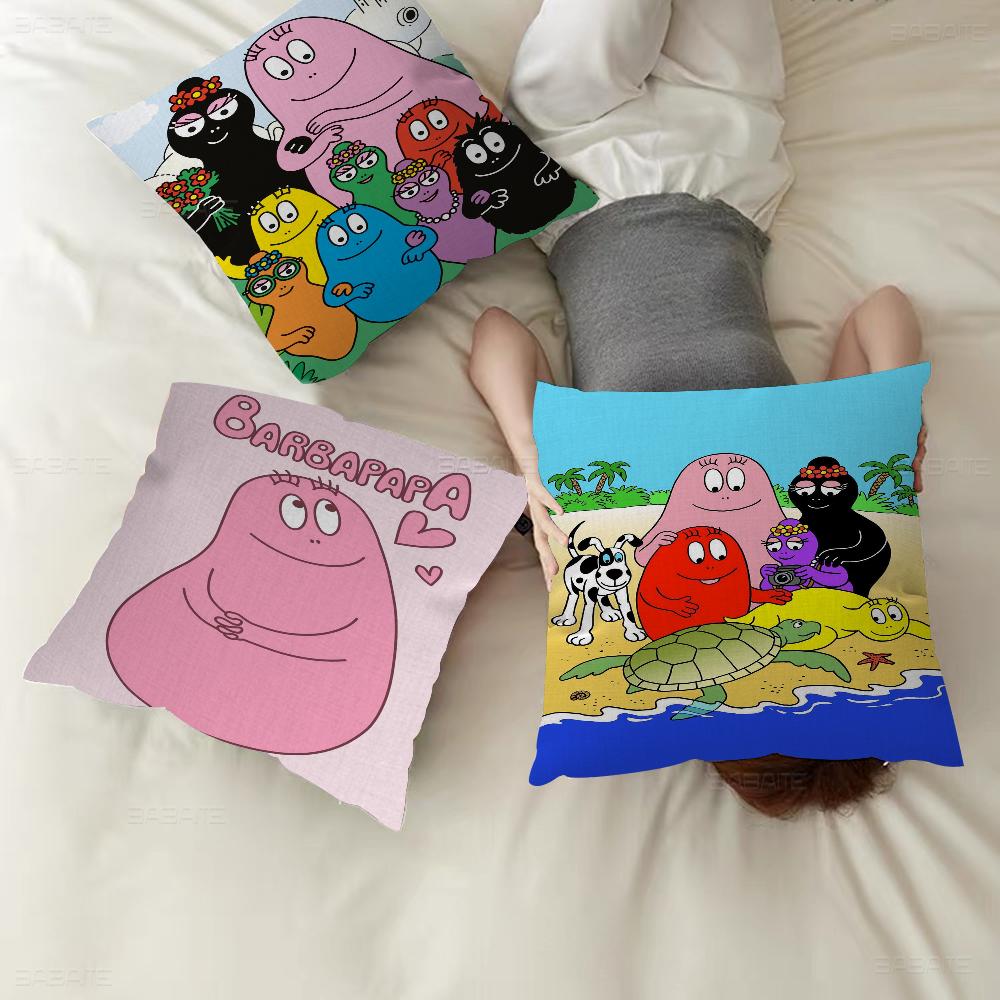 Poster B-Barbapa-pa Cartoon Stitch Lucky Dragon Pillow Cover Sofa Cushion Cover Home Room Decoration Children Gift
