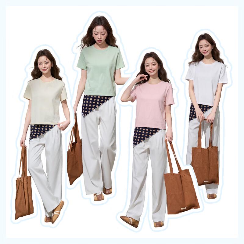 MJ STYLE Women's Pure Cotton Short Sleeve T-Shirt
