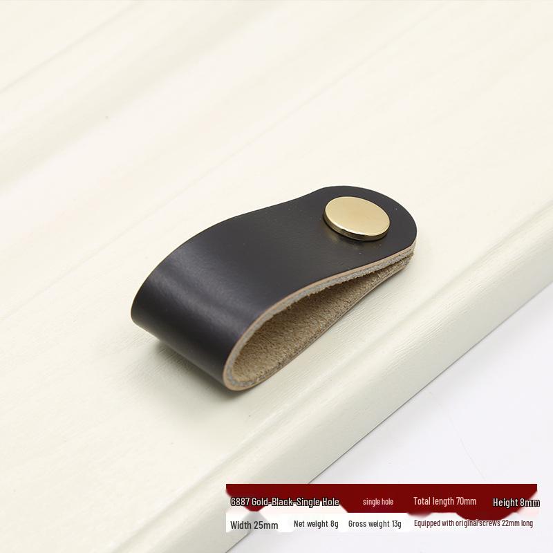 Nordischer Leder-Ziehgriff für Kleiderschrank, Schublade, Koffer oder Kiste