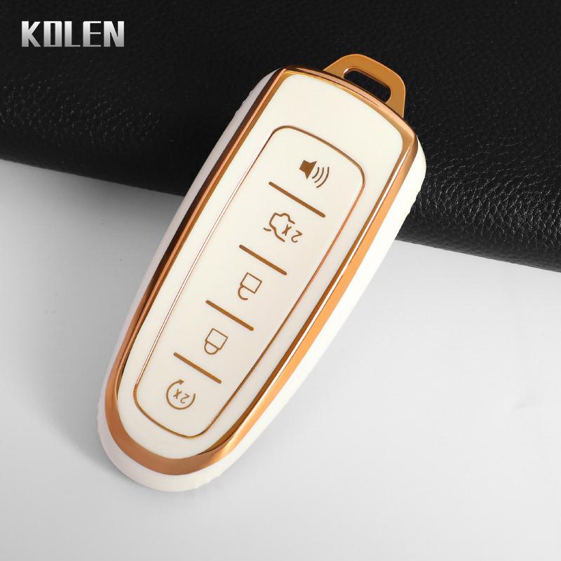 Tpu Car Key Case Cover Shell Fob For Ford Focus Edge Explorer Expedition C-Max Escape Flex Key Protection Accessories Keychain