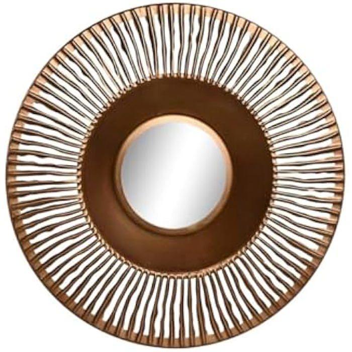 Wall Mirror - HOME ESPRIT - Round - Metal - Multicolor - 50 Cm