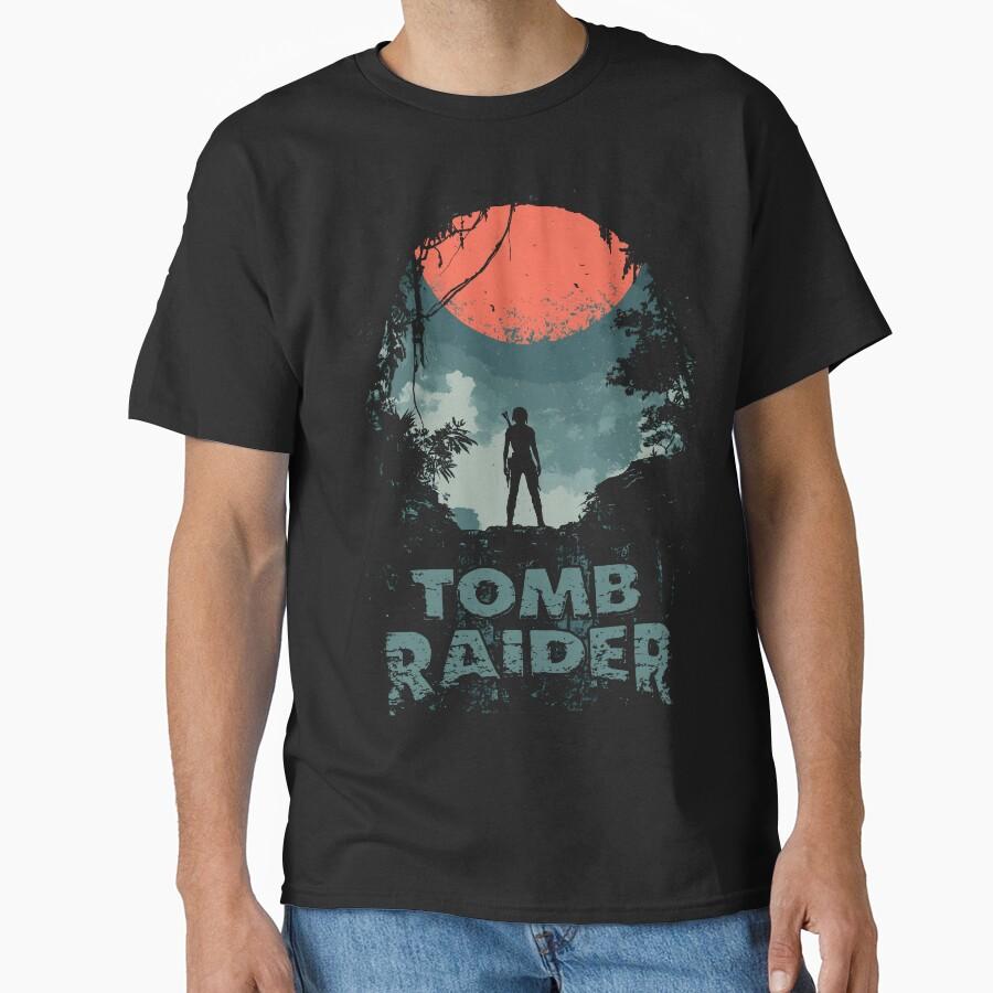 

2026 SpringSummer Retro Game Accessories Lara Croft 80s Style Electronic Game Gift TShirt Cotton Printed Clothing S
