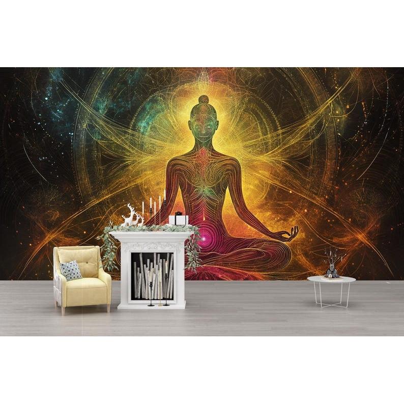 Spiritual Yoga tapestry 75x100 чёрный