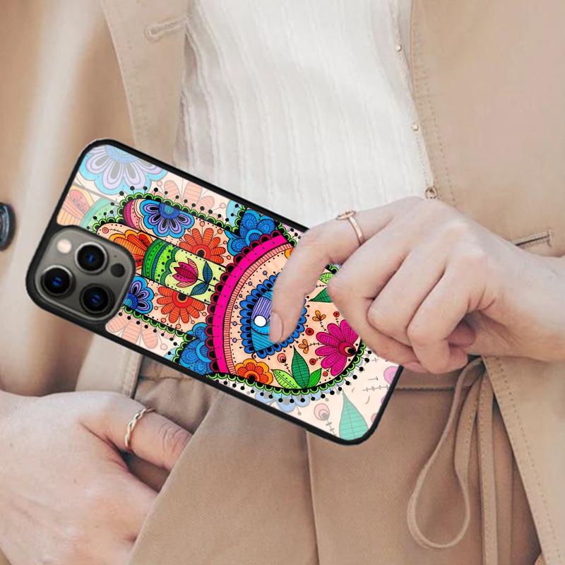 Dot Hamsa Hand Mandala Art Magnetic Phone Case For APPLE iPhone 17 Air 16 14 13 12 Pro Max 15 Plus Wireless Charge MagSafe Cover