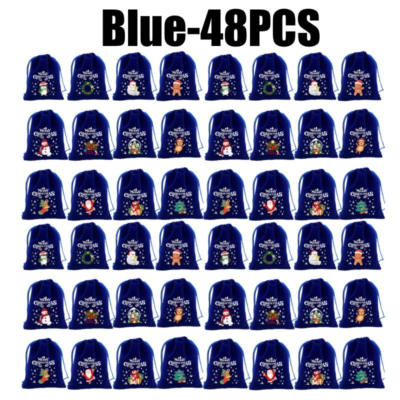 Christmas Velvet Drawstring Bag Candy Gift Pouch for Party Favors Holiday Decorations Christmas Tree Fillers Home New Year