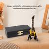 Bass Model Miniature Wooden Simulation Guitar Model Musical Instrument Ornaments