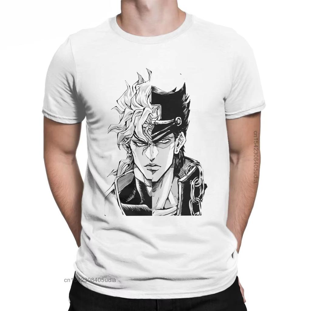 Anime JOJO Bizarre Adventure cotton Hot sale Unisex shirt Summer New Fashion Oversized Oneck Unisex Cartoon Anime Tshirt