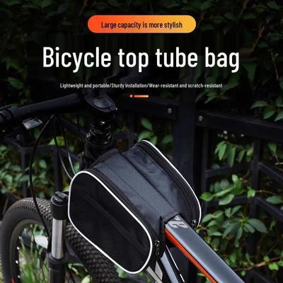 Bicycle Front Beam Bag: Waterproof Saddle Bag & Phone Holder for Cycling