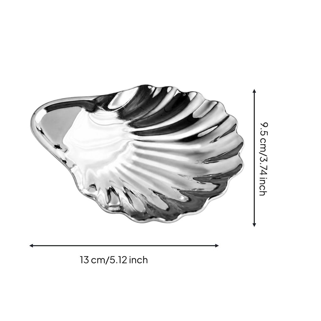 Fluted Shell Dish with Edges Versatile Stainless Steel Conch Serving Elegant for Everyday