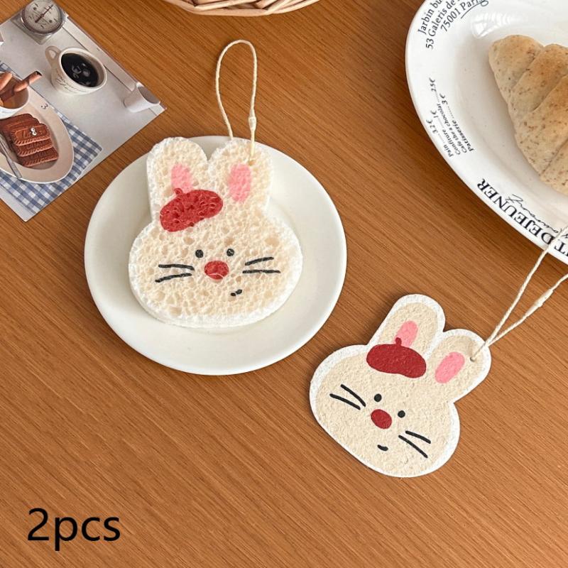 Dishwashing Sponge Scouring Pad Wood Pulp Cotton Tool Wipe Cloth Washing Compressed Wood Pulp Cleaning Cloth Sponge Kitchen