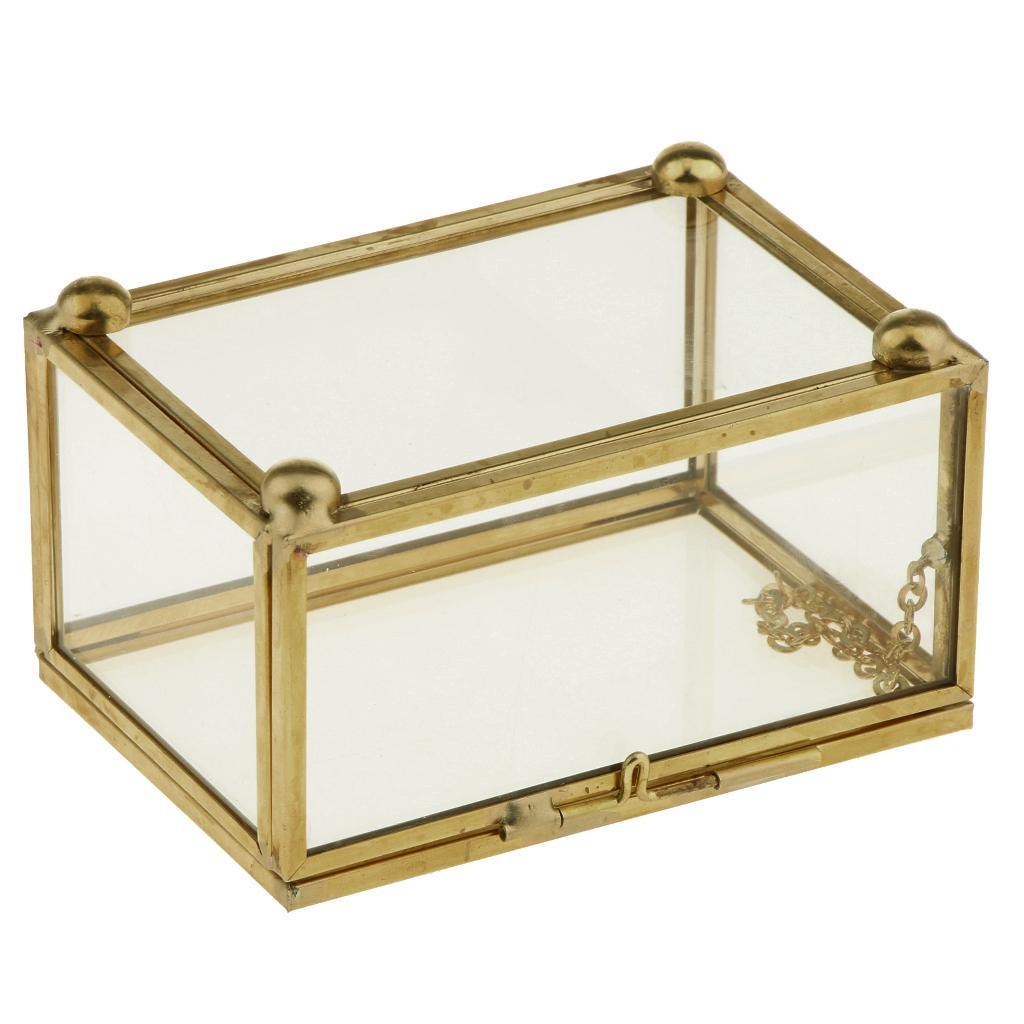 Geometric Glass Jewelry Box Flower Pots