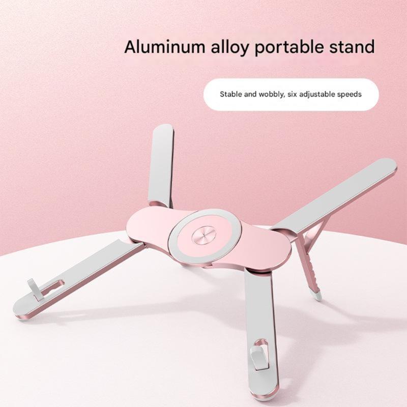Portable Adjustable Magnetic Tablets Stand Lightweight Aluminum Alloy Laptop Holder 6 Position Tilt For Multiple Devices
