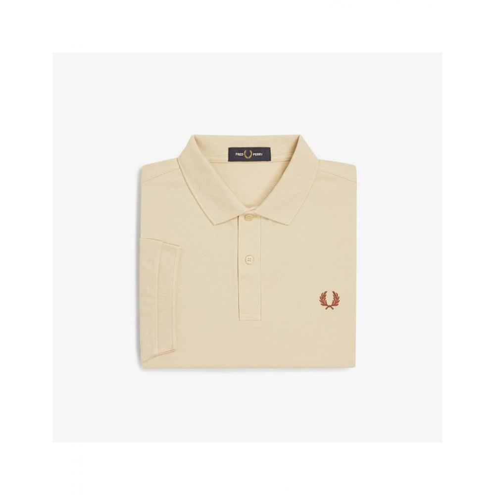 

Fred Perry Plain Fred Perry Shirt Oatmeal Whiskey Brown Afpm2436000 W69 M