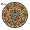 Artistic Oil Painting Style Coasters 4Pcs Nordic Wooden Coasters, Vintage Floral Heat Resistant Drink Mats, Non Proof Dining Table Protectors