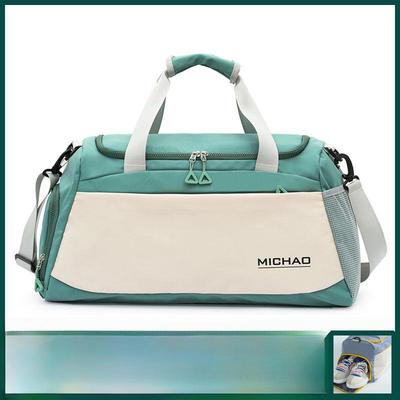 Borsa a mano sportiva da viaggio con separazione umido/secco, Borsa per fitness e nuoto, Borsa a tracolla per bagagli con scomparto per scarpe, Opzione logo personalizzato