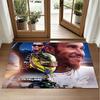 Lewis Hamilton Design Crystal Velvet Rug Soft Decorative Mat for Bedroom Entrance