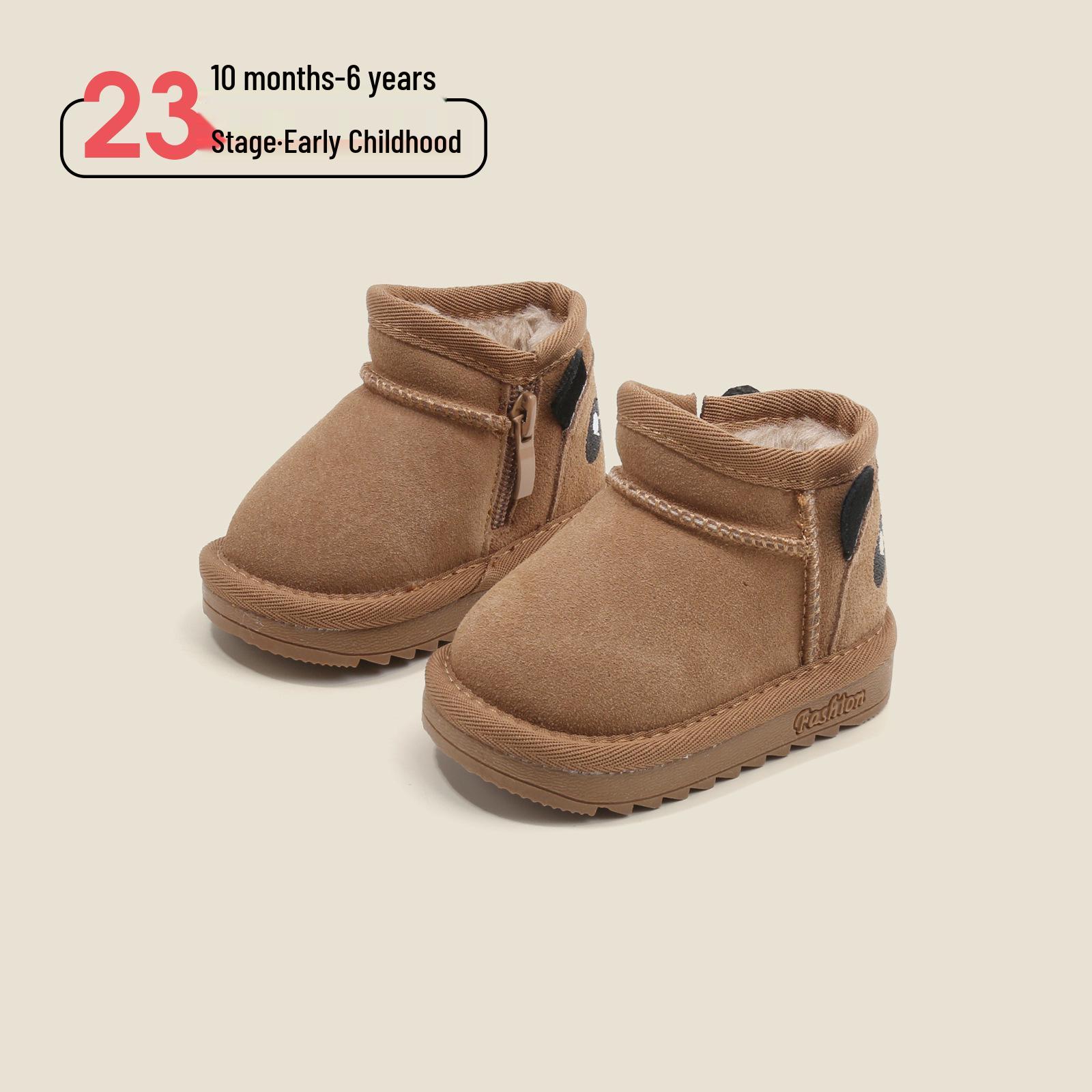 

Toddler Leather and Cotton Winter Boots - Warm Infant Walking Shoes, Matte Snow Boots for Boys Factory order 15-19 (120 pairs)