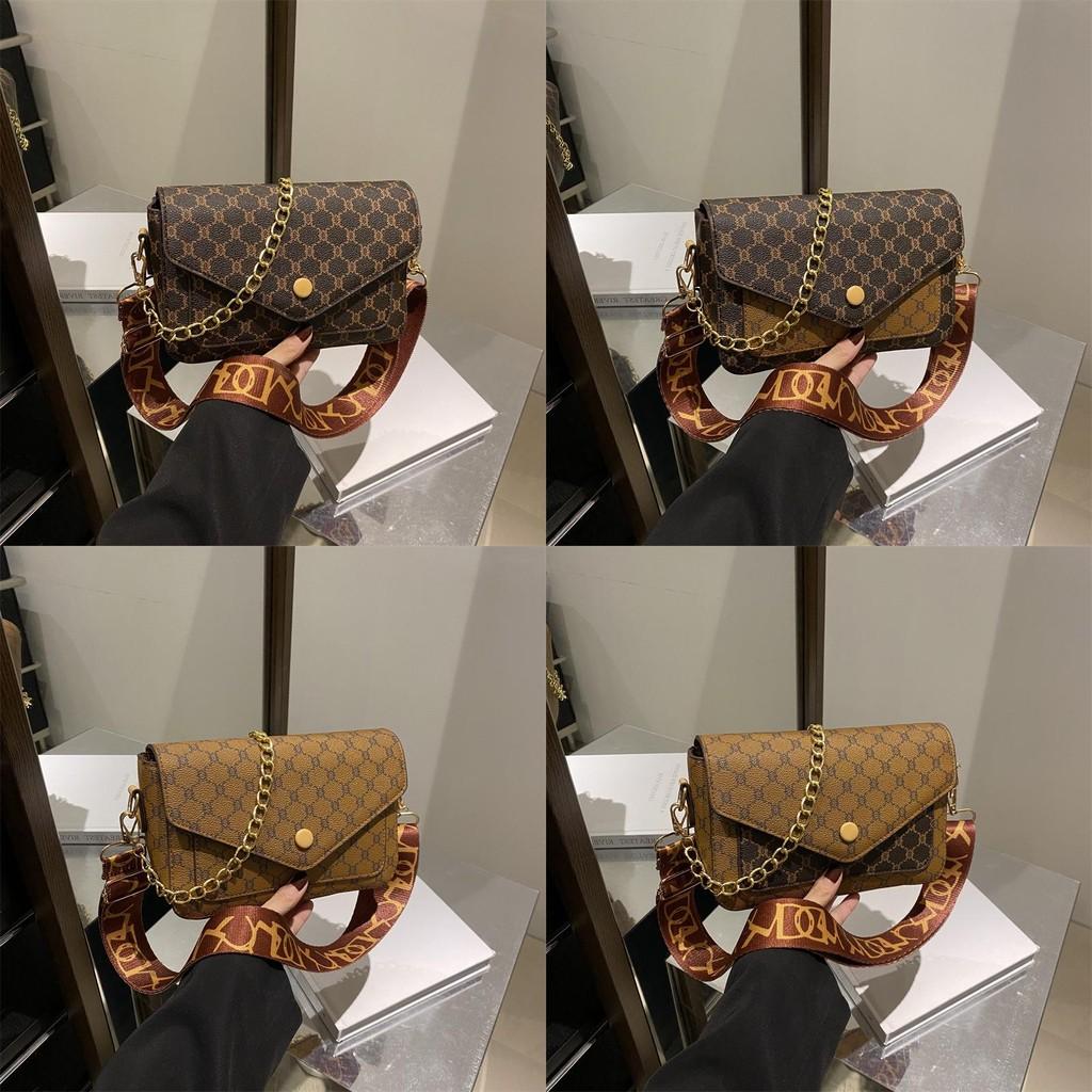 Print Lattice Single Shoulder Crossbody Square Bag Handbag Women Gift Fashion