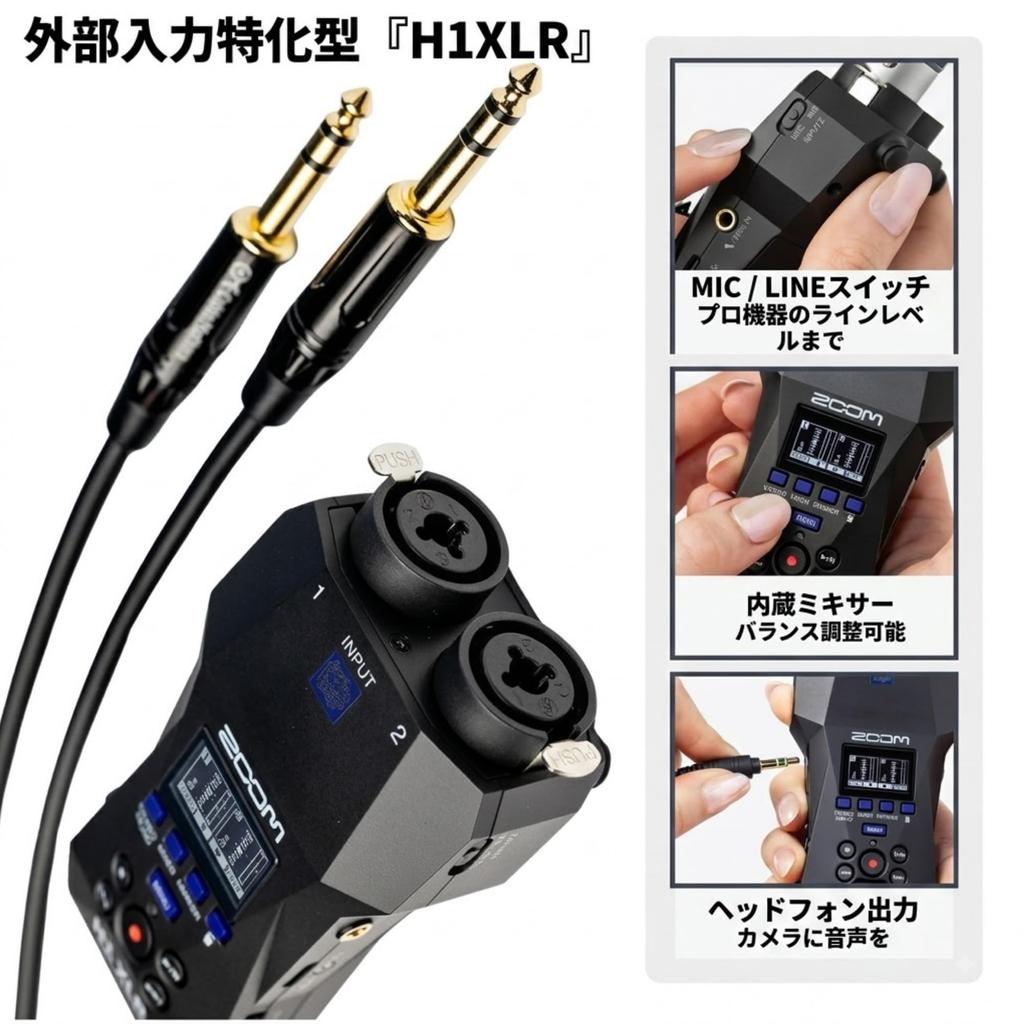 Zoom H1 XLR Handy Recorder 32-bit Float Recording