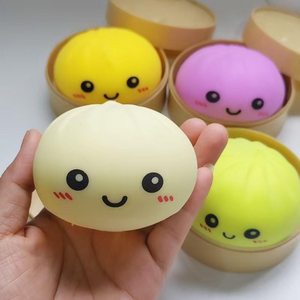 Slow Rising Dumplings Squishy Toy With Steamer Squishy Bun Dumpling Sensory Toy Adults&Kids
