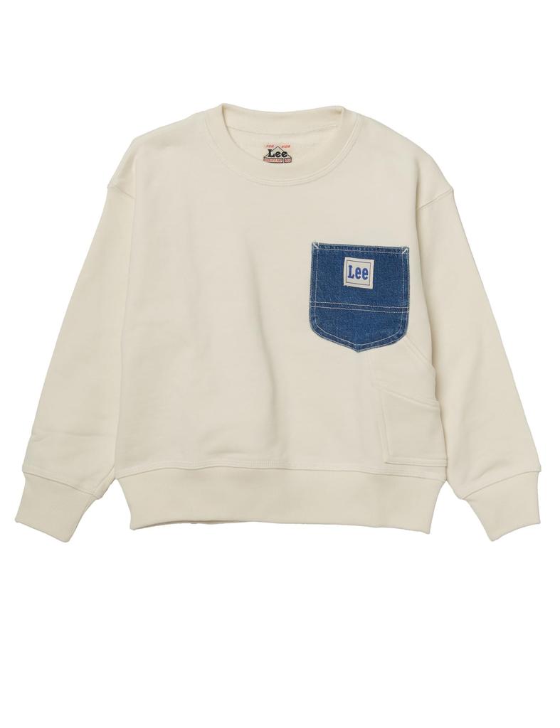 Lee Work Denim Pocket Sizes Sweatshirt, Kids, Off-White, 110-150cm
