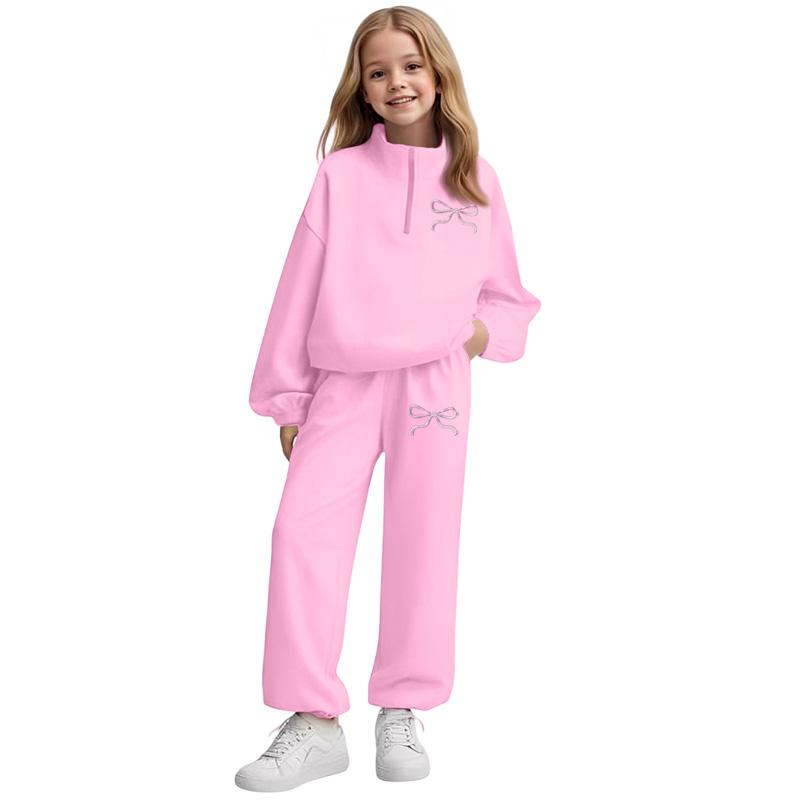 Kids' Solid Hoodie Set - 2-Piece Sweatshirt & Pants