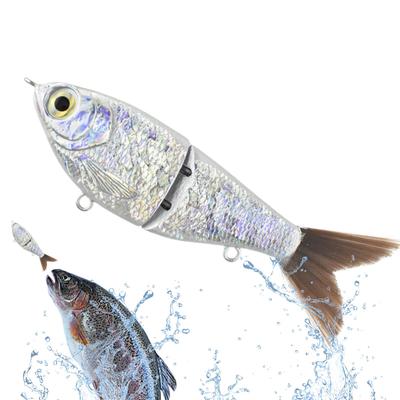 12cm Fishing Bait Tackle Unpainted Fishing Lures for Freshwater And Saltwater Multi Jointed Swimbaits Fishing Lures for Crappie