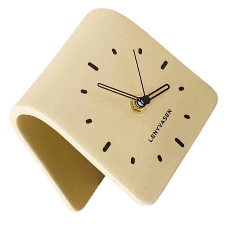 M-Modern-Desktop Clock Simplicity Desk Clock Home Decoration Living Room Bedside Silent Desk Clock