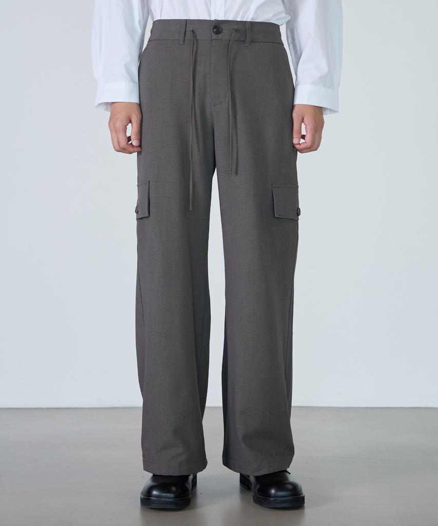 Tonilolenseu Wool Wide Cargo Pants Brown