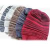 Winter Unisex Mixed Color Cotton Striped Hat High-quality Knit Wool Baggy Beanie Hats Winter Outdoor Windproof Warm Elastic Hat