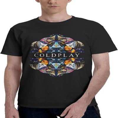 Męski T-shirt CeoJJo Coldplay z okrągłym dekoltem Bawełniany T-shirt Graficzny T-shirt Podkoszulki