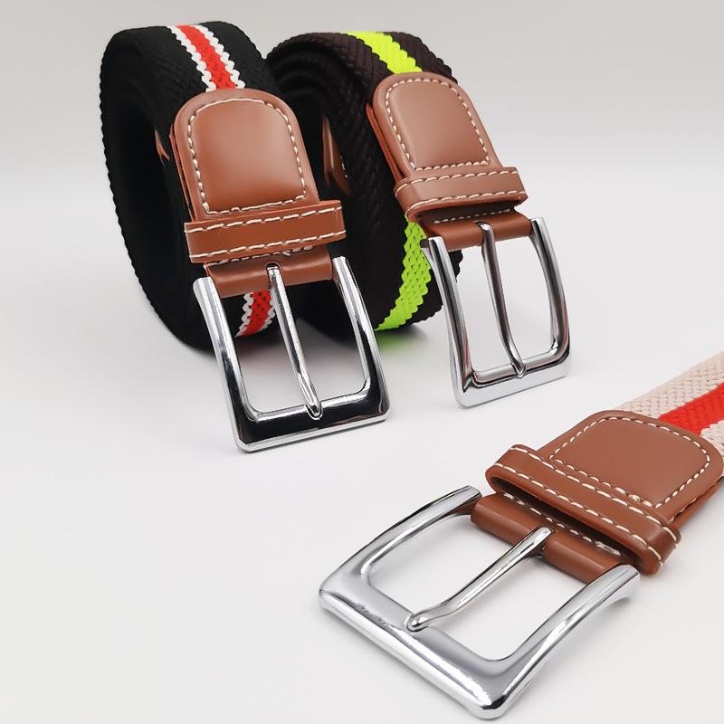 Small Elastic Braided Belt Elastic Student Canvas Belt Universal Style for Men and Women