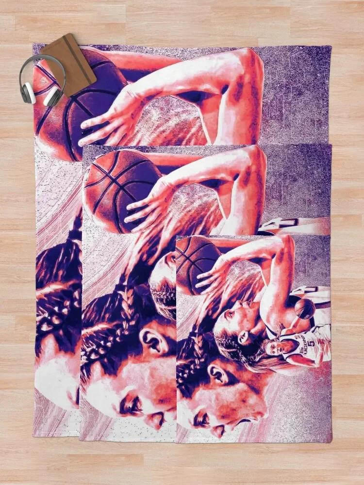 Paige Bueckers BasketBall Throw Blanket weighted blanket velor blankets beach blanket cotton knit blanket
