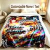 Fantasy Magic Theme Soft Blanket Personalized Custom Name Text Print Warm Blanket Home Sofa Bedroom Decor
