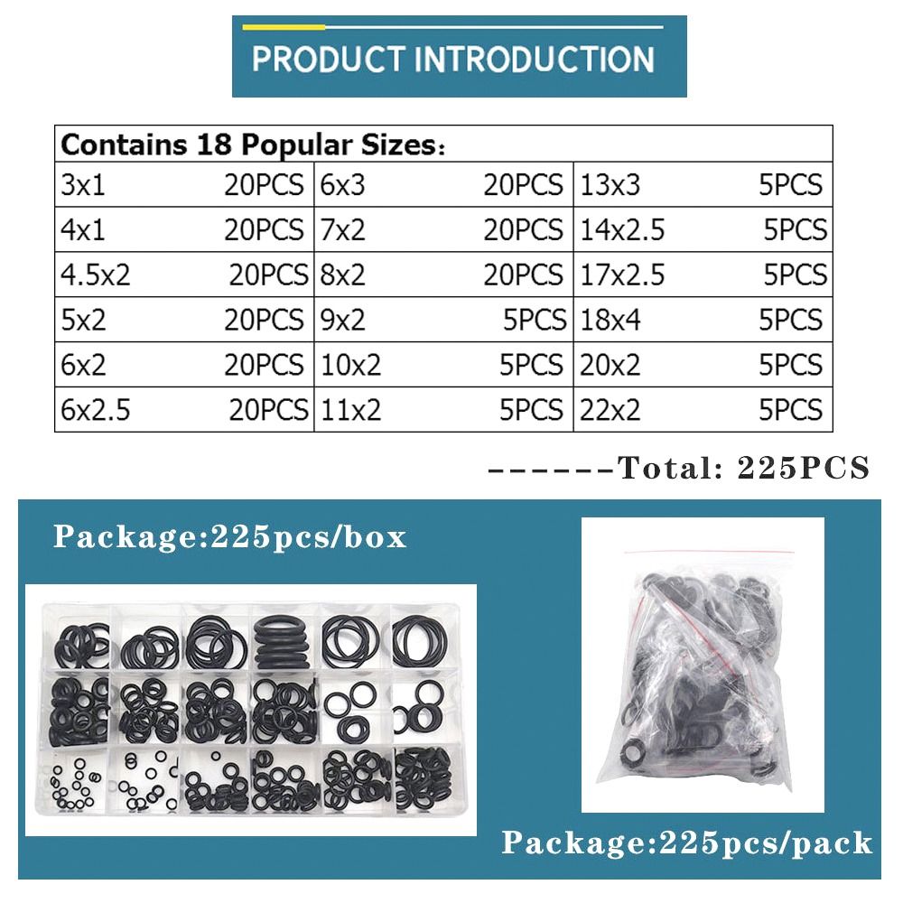 Wide Use Nitrile Rubber With Plactic Box Elastic Band Washer Seals O Ring Sealing Gaskets