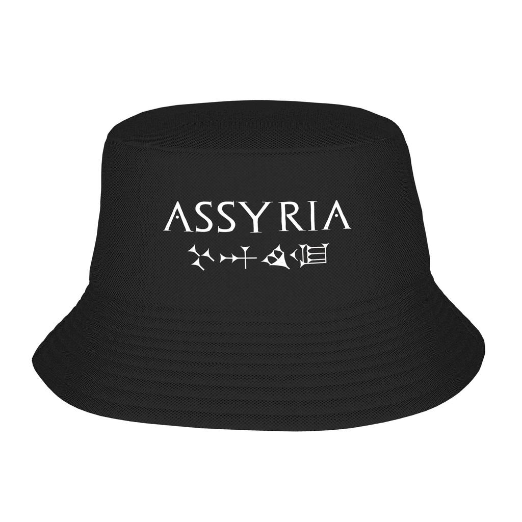 Assyrian Bucket Hat Summer Retro FisherUnisex Hats For Women Portable Travel Hiking Caps Hip Hop Printed Sun Hats