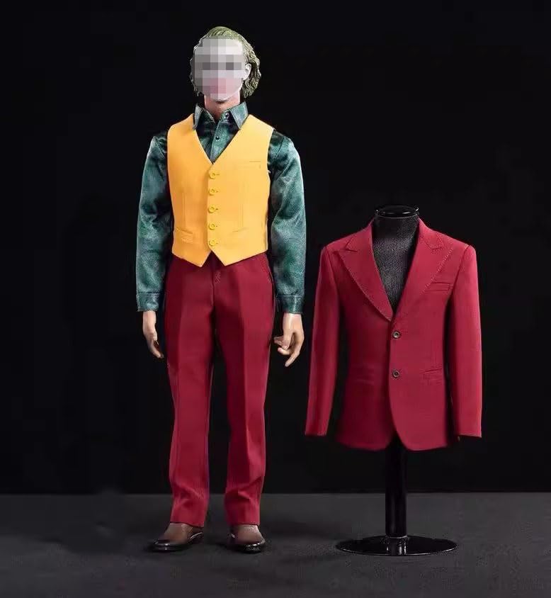 

1/6 scale figure accessories: Men s suit outfit set in burgundy, red suit (head and body not included)