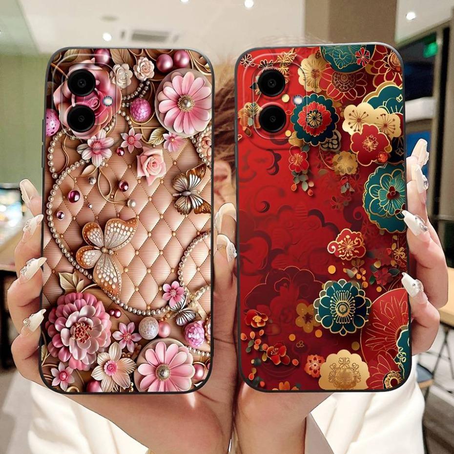 Beautiful Floral Phone Case For Samsung Galaxy A06 Soft Silicone Shockproof Cover For Samsung A06 5G 4G Cases Bumpers
