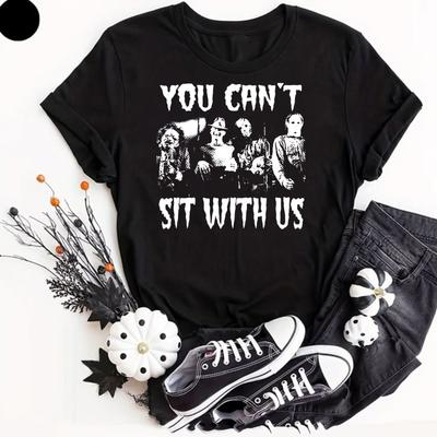 Mens Shirt You Cant Sit With Us Halloween T-Shirt Funny Evil Villans Tee Unisex
