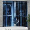 2 Stück Sary Blut Vorhänge Dekorative Fenstervorhänge mit Stangentasche für Schlafzimmer Wohnzimmer Heimdekoration Spukhaus