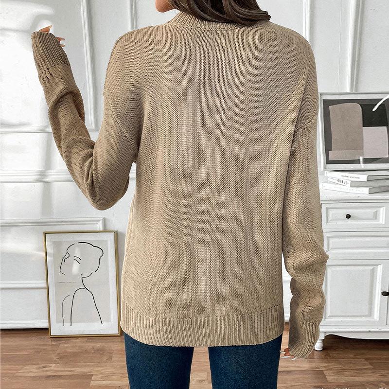 Hundred Percent Clothing - 2025 Sweet Style Loose Knit Sweater with Cherry Jacquard for Women