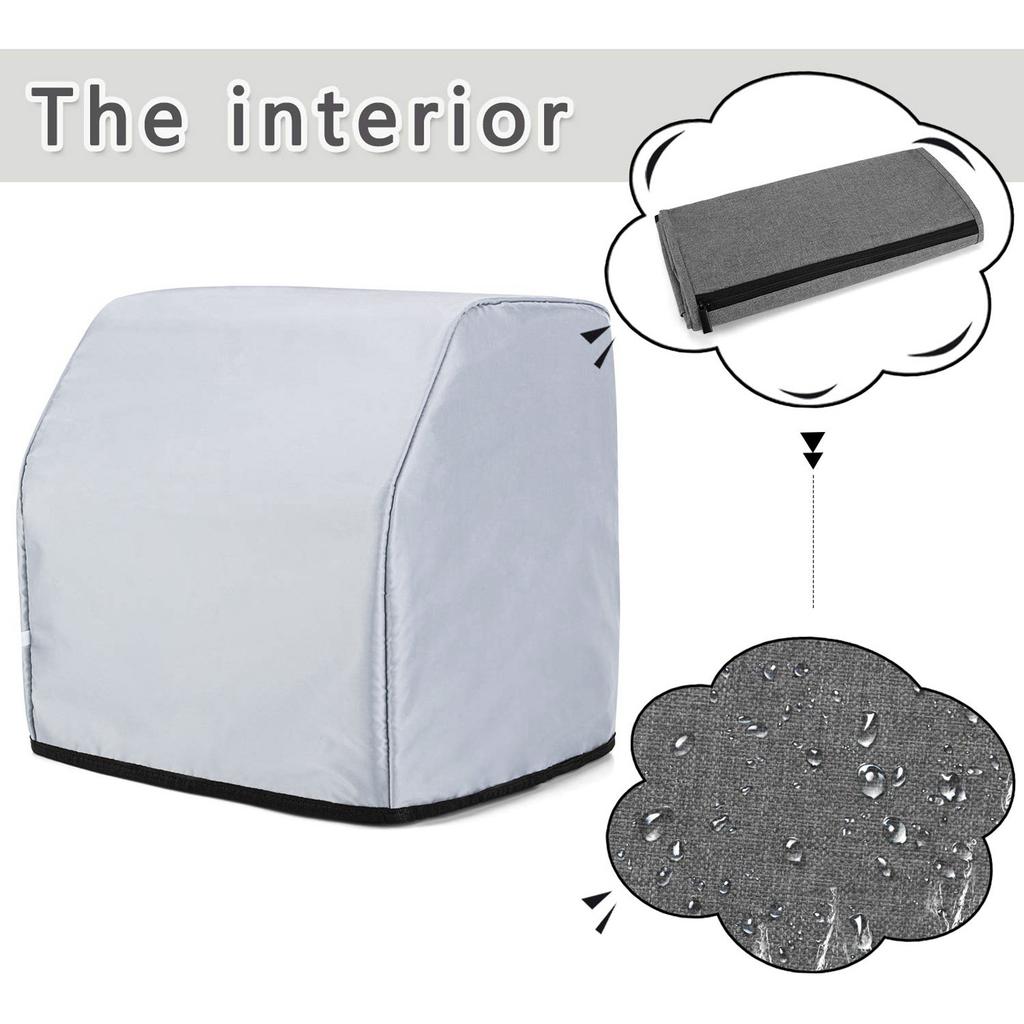Multipurpose Polyester Sewing Machine Dust Cover with Storage Pocket and Top Handles Overlock Sewing Machine Dust Cover
